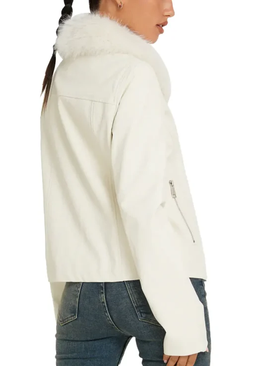 womens-white-faux-leather-fur-collar-jacket
