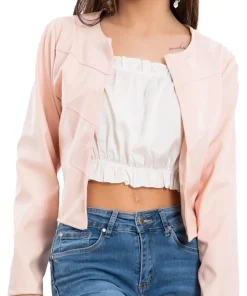 womens-bolero-light-pink-faux-leather-short-jacket