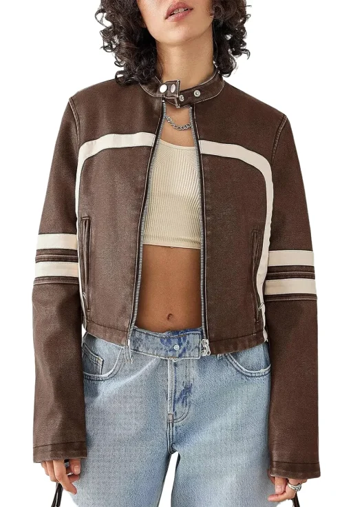 womens-brown-faux-leather-motocross-jacket-with-white-stripes