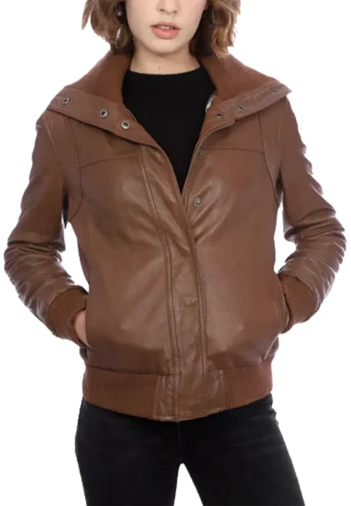 womens-pilot-brown-faux-leather-bomber-jacket