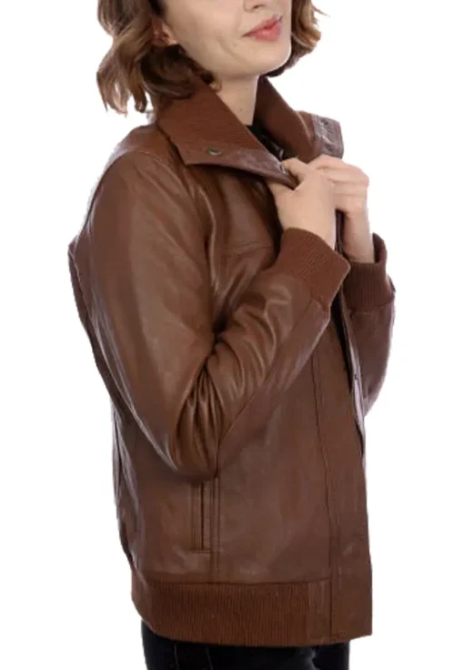 womens-pilot-brown-faux-leather-bomber-jacket