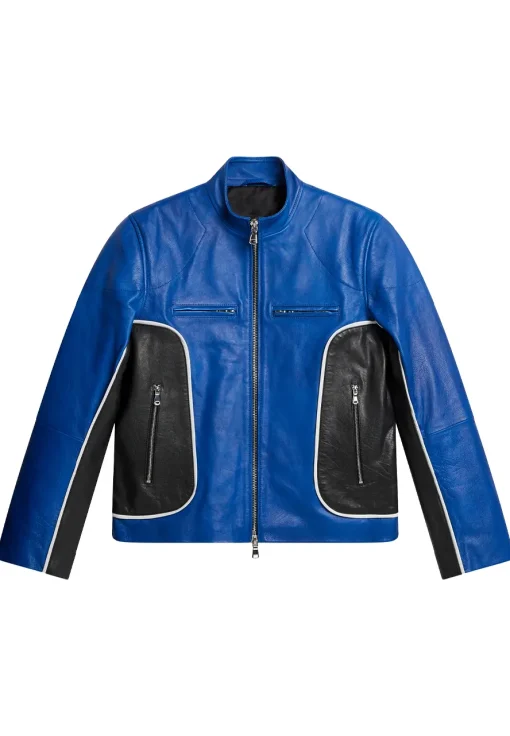 mens-blue-and-black-faux-leather-jacket