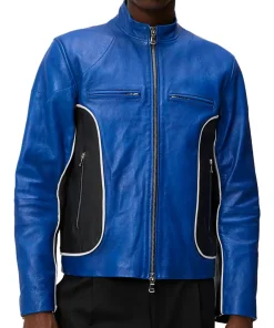 mens-blue-and-black-faux-leather-jacket