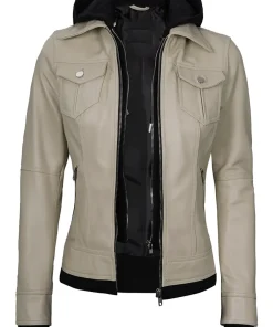 womens-beige-faux-leather-bomber-jacket-with-removable-hood