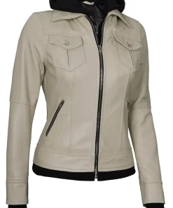 womens-beige-faux-leather-bomber-jacket-with-removable-hood