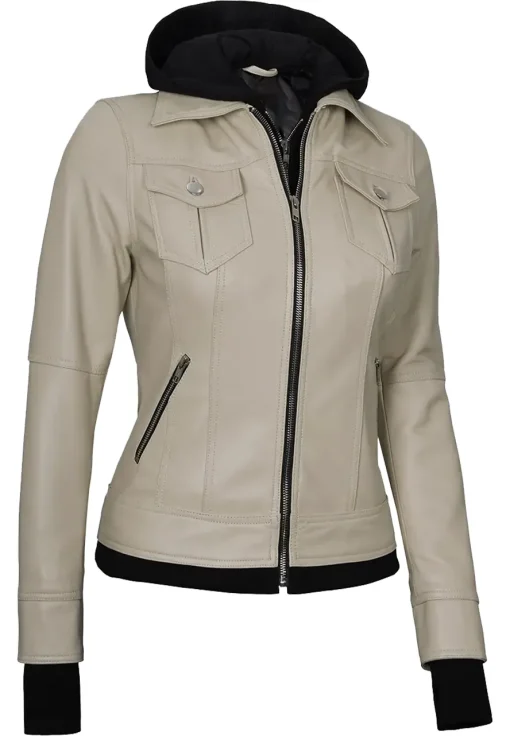 womens-beige-faux-leather-bomber-jacket-with-removable-hood