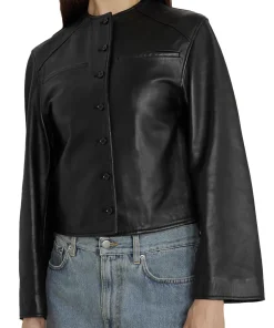 womens-black-cropped-faux-leather-jacket