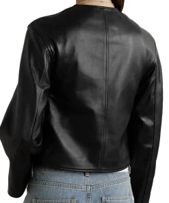 womens-black-cropped-faux-leather-jacket