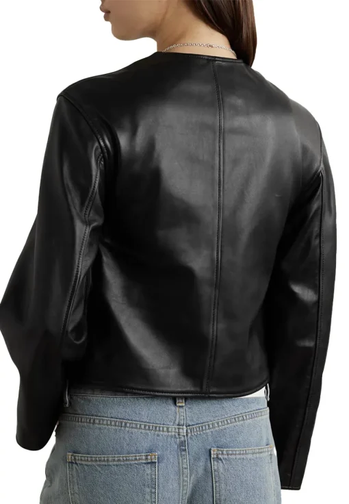 womens-black-cropped-faux-leather-jacket