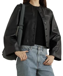womens-black-cropped-faux-leather-jacket