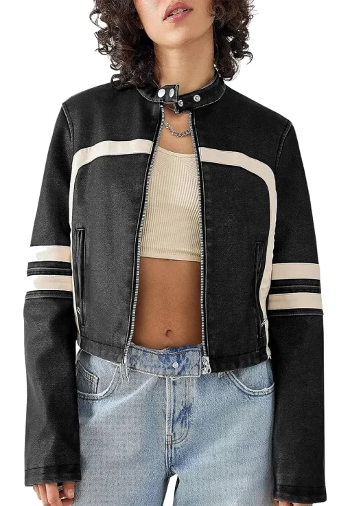 womens-black-faux-leather-motocross-jacket-with-white-stripes