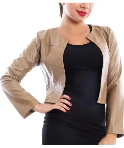 womens-bolero-beige-faux-leather-short-jacket