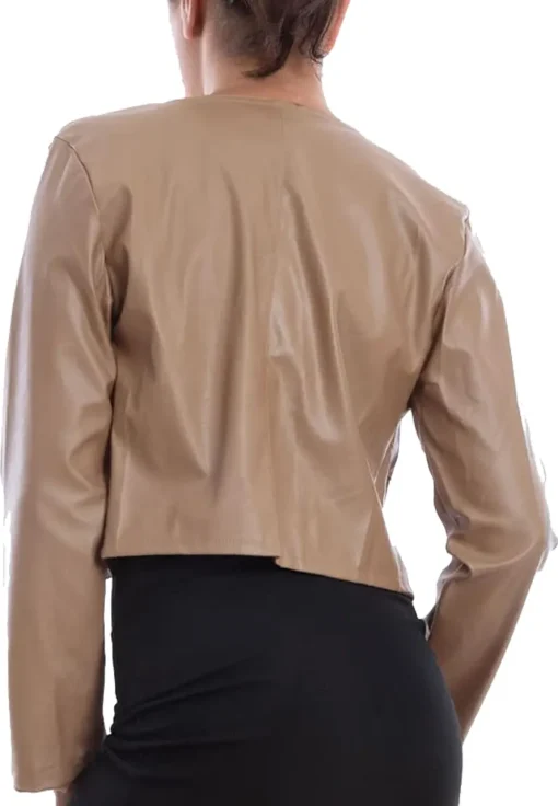 womens-bolero-beige-faux-leather-short-jacket
