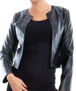 womens-bolero-black-faux-leather-short-jacket