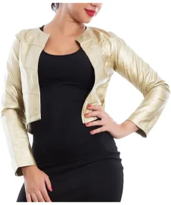 womens-bolero-gold-faux-leather-short-jacket