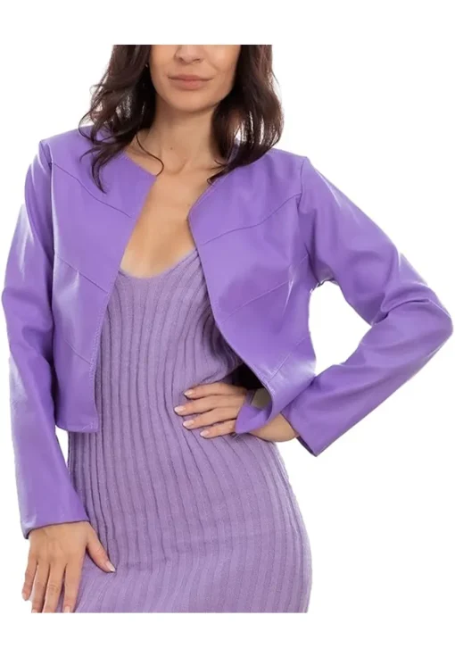 womens-bolero-lilac-faux-leather-short-jacket