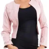 womens-bolero-pink-faux-leather-short-jacket