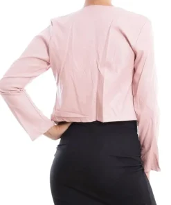 womens-bolero-pink-faux-leather-short-jacket