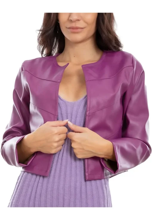 womens-bolero-purple-faux-leather-short-jacket