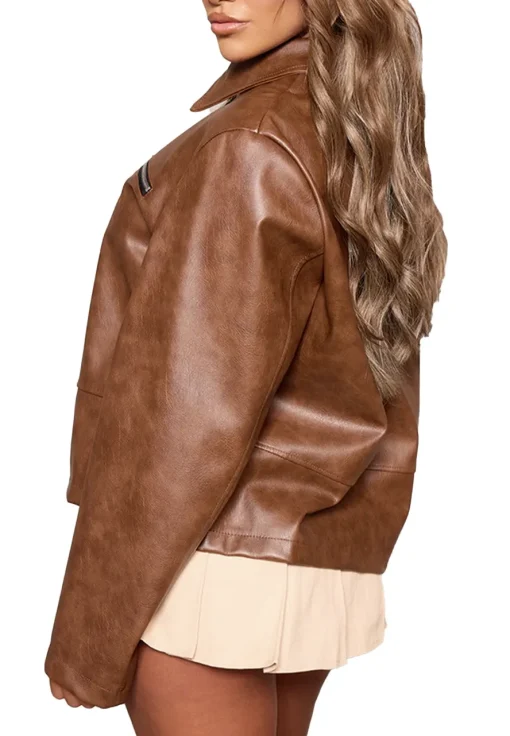 womens-brown-faux-leather-zip-detail-jacket