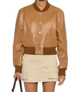 womens-cognac-brown-faux-leather-bomber-jacket