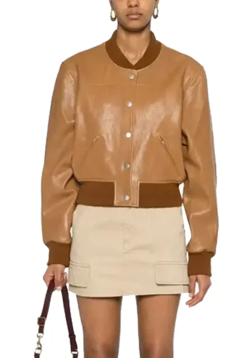 womens-cognac-brown-faux-leather-bomber-jacket