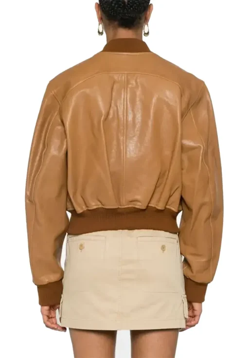 womens-cognac-brown-faux-leather-bomber-jacket