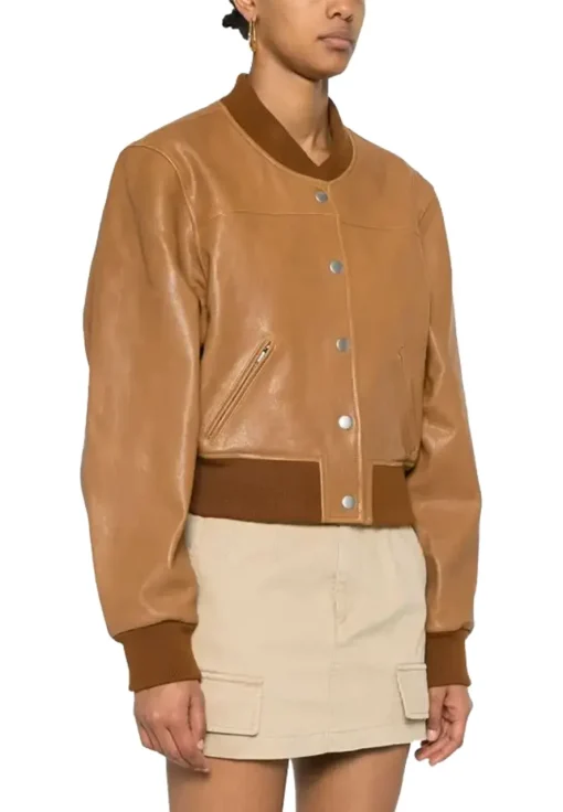 womens-cognac-brown-faux-leather-bomber-jacket