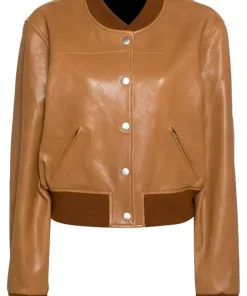 womens-cognac-brown-faux-leather-bomber-jacket