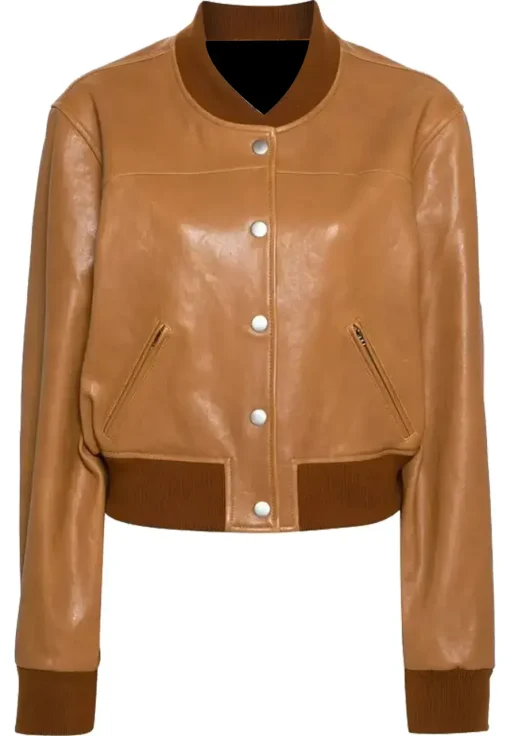 womens-cognac-brown-faux-leather-bomber-jacket