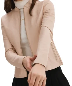 womens-elixir-ballet-pink-faux-leather-bomber-jacket