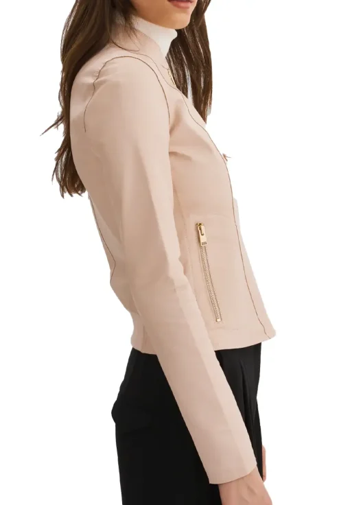 womens-elixir-ballet-pink-faux-leather-bomber-jacket