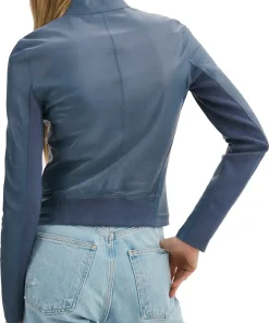 womens-elixir-blue-faux-leather-bomber-jacket