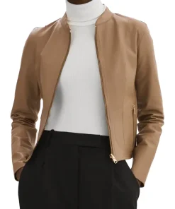 womens-elixir-brown-faux-leather-bomber-jacket