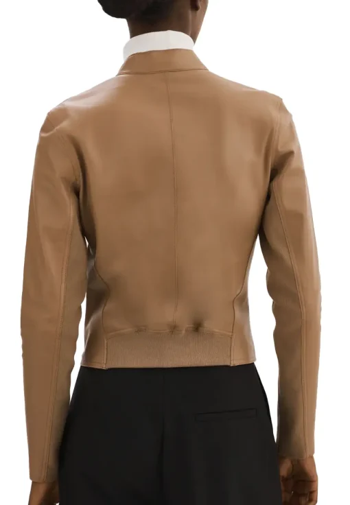womens-elixir-brown-faux-leather-bomber-jacket