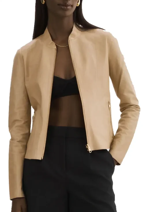womens-elixir-camel-faux-leather-bomber-jacket