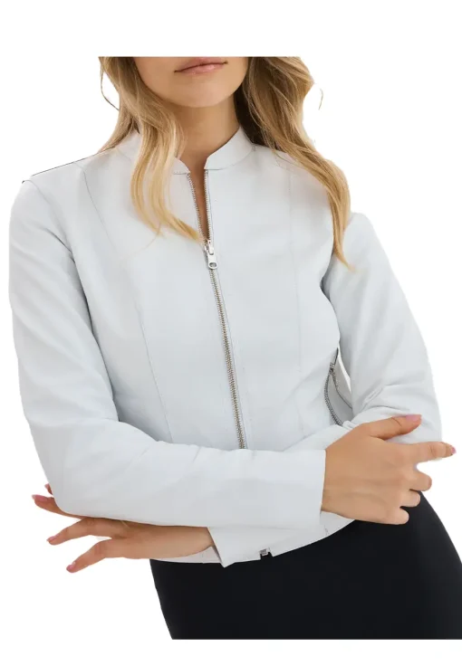 womens-elixir-white-faux-leather-bomber-jacket