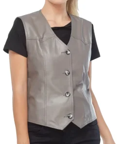 womens-gray-faux-leather-vest