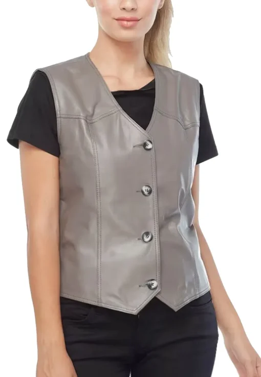 womens-gray-faux-leather-vest