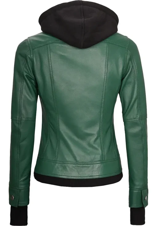 womens-green-faux-leather-bomber-jacket-with-removable-hood