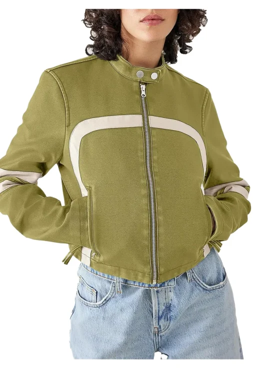 womens-green-faux-leather-motocross-jacket-with-white-stripes