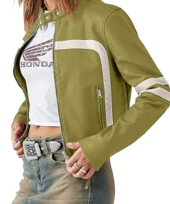 womens-green-faux-leather-motocross-jacket-with-white-stripes