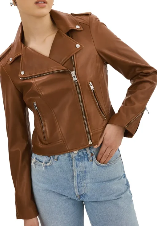 womens-iconic-brown-faux-leather-biker-jacket