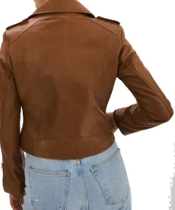 womens-iconic-brown-faux-leather-biker-jacket
