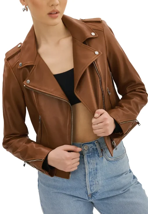 womens-iconic-brown-faux-leather-biker-jacket