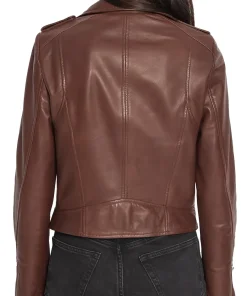 womens-iconic-chocolate-faux-leather-biker-jacket