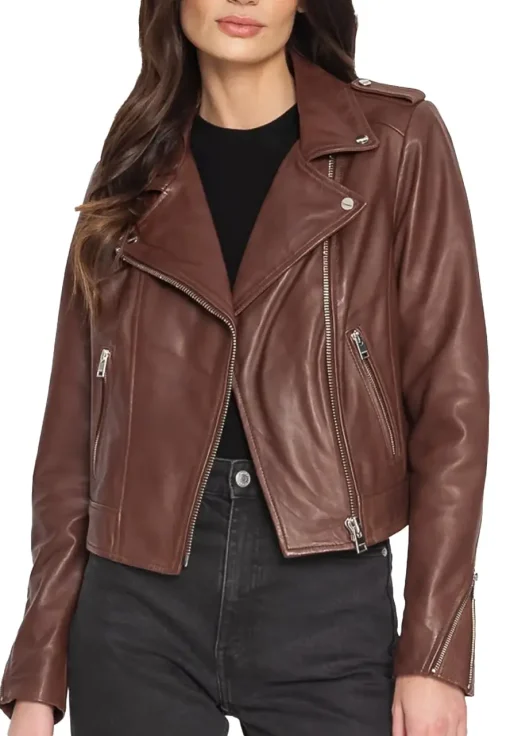 womens-iconic-chocolate-faux-leather-biker-jacket