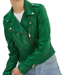 womens-iconic-green-faux-leather-biker-jacket