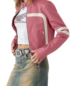womens-pink-faux-leather-motocross-jacket-with-white-stripes