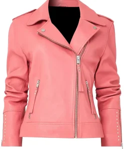 womens-pink-faux-leather-studded-detail-jacket
